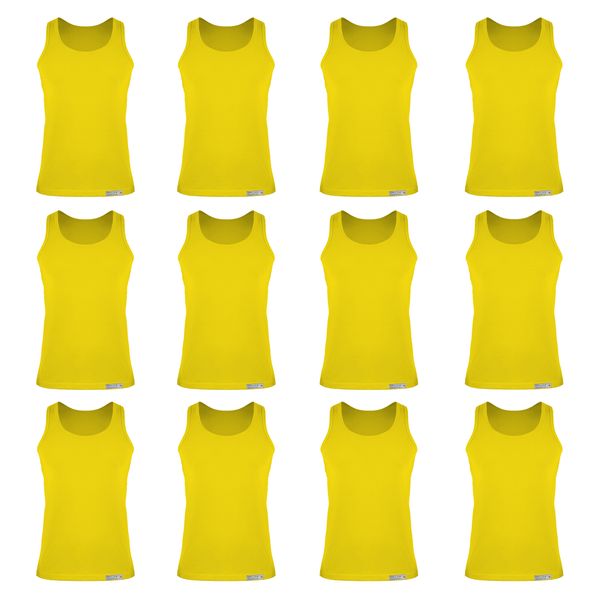  زیرپوش رکابی مردانه برهان تن پوش مدل 5-01 بسته 12 عددی رنگ زرد