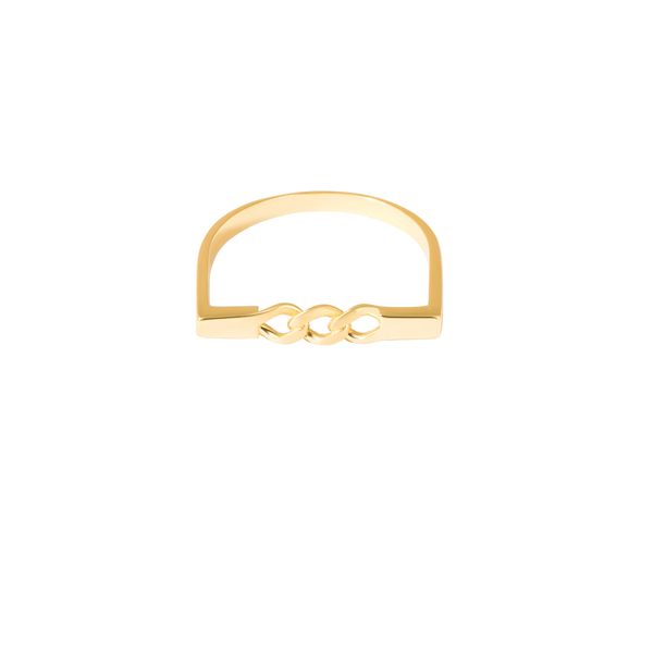 انگشتر طلا 18 عیار زنانه پرسته مدل حلقه تخت