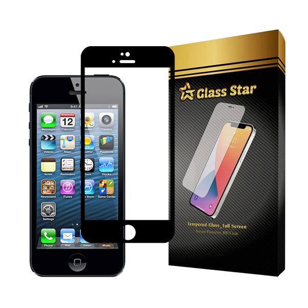 محافظ صفحه نمایش گلس استار مدل FULSLGS مناسب برای گوشی موبایل اپل iPhone 5s / iPhone 5 / iPhone 5c / iPhone SE 2016