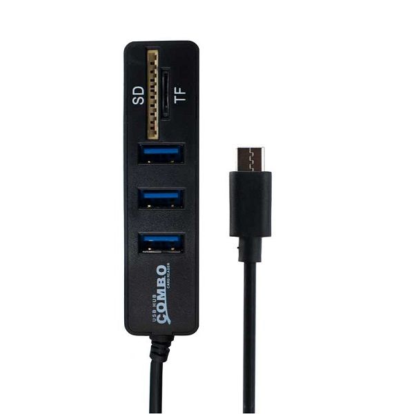 هاب 3 پورت USB-C کمبو مدل 2in1