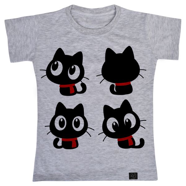 تی شرت آستین کوتاه دخترانه 27 مدل گربه کد B57