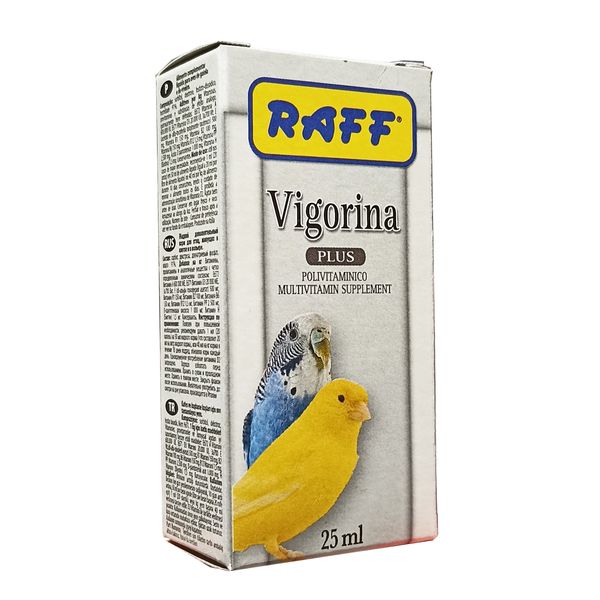 قطره مولتی ویتامین و اسید آمینه پرندگان زینتی راف مدل Vigorina Plus حجم 25 میلی لیتر