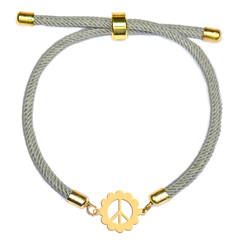 دستبند طلا 18 عیار زنانه فرشته مدل صلح WBLAS-000034