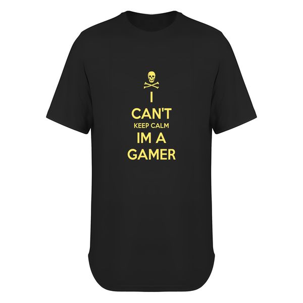 تی شرت لانگ آستین کوتاه مردانه مدل گیمر طرح I Cant Keep Calm کد G006