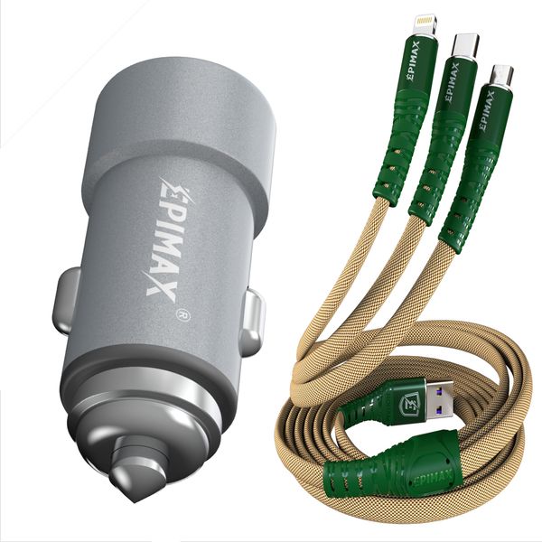 شارژر فندکی اپی مکس مدل EU 48 به همراه کابل تبدیل USB