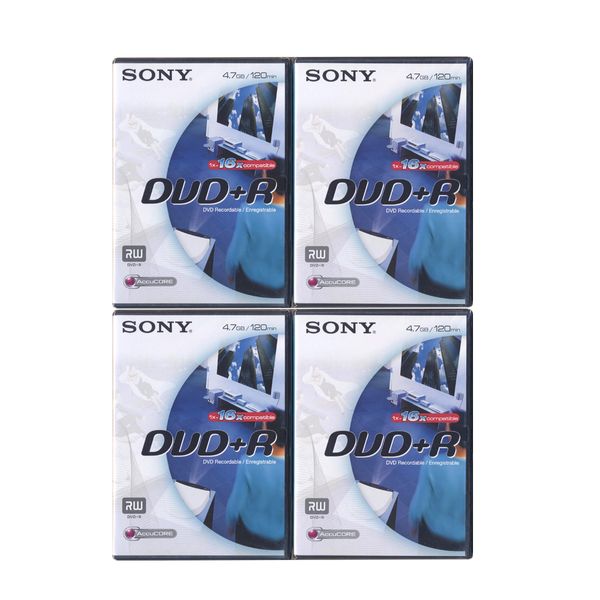 دی وی دی خام سونی مدل DVD+R بسته 4 عددی