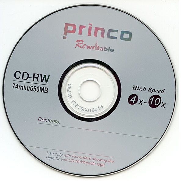 سی دی خام پرینکو مدل RW بسته 10 عددی 