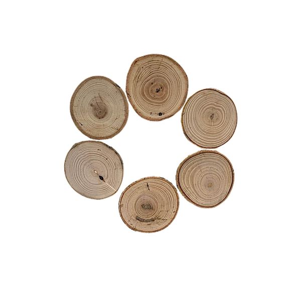 مجموعه ظروف هفت سین 6 پارچه مدل گرد چوبی