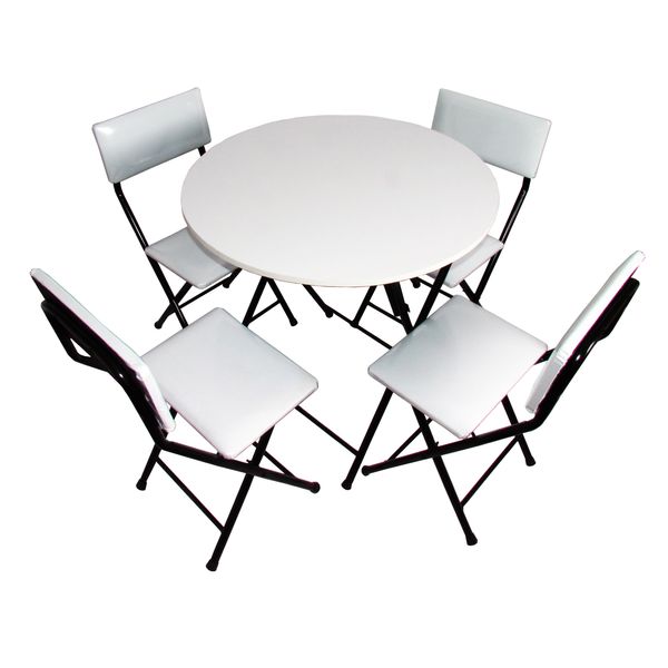 میز و صندلی غذا خوری 4 نفره میزیمو مدل تاشو کد 5643