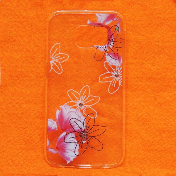 کاور مریت مدل pink-flower مناسب برای گوشی موبایل سامسونگ Galaxy S6 Edge