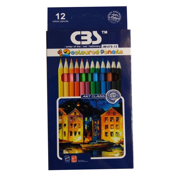 مداد رنگی 12 رنگ سی بی اس مدل JM 475-12 کد 007