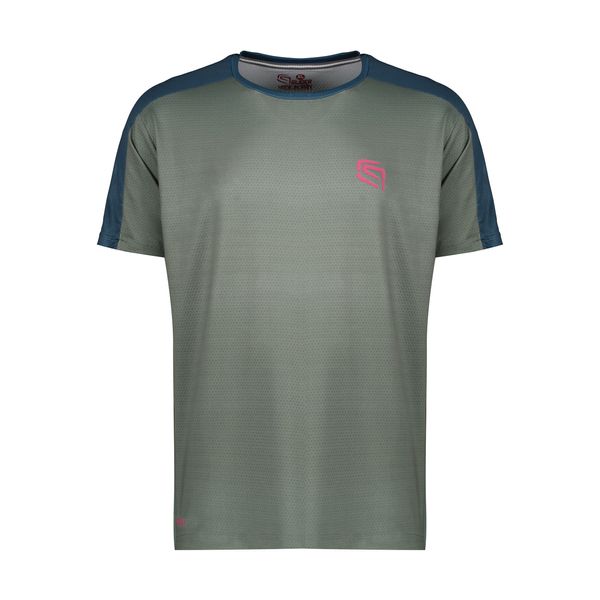 تی شرت آستین کوتاه ورزشی مردانه گلایدر مدل کول پلاس رنگ طوسی