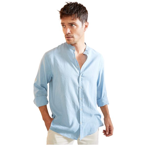 پیراهن آستین بلند مردانه دفکتو مدل N6491AZBE714