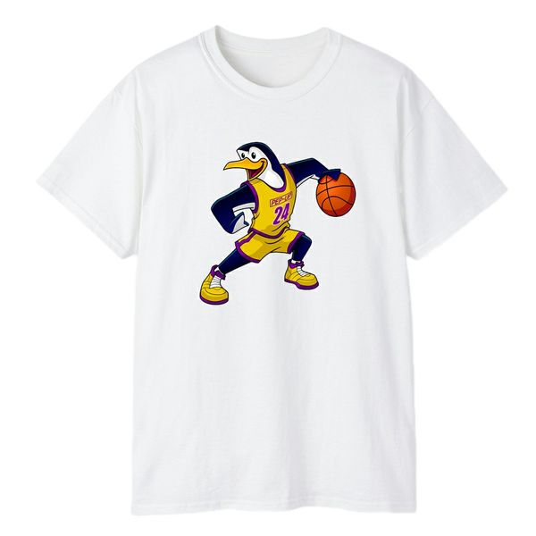 تی شرت آستین کوتاه مردانه مدل پنگوئن بسکتبالیست و ورزشکار کد 073