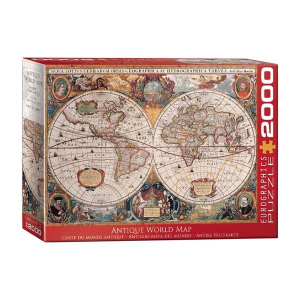 پازل 2000 تکه یوروگرافیکس پازلز مدل Antique World Map كد 1997-8220