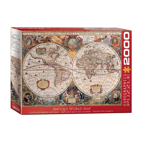 پازل 2000 تکه یوروگرافیکس پازلز مدل Antique World Map كد 1997-8220