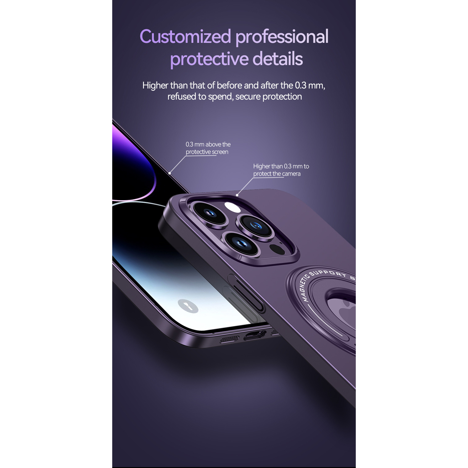 کاور مگ سیف آیرون من مدل MAGSTAND مناسب برای گوشی موبایل اپل IPHONE 12 PRO MAX به همراه قلم لمسی