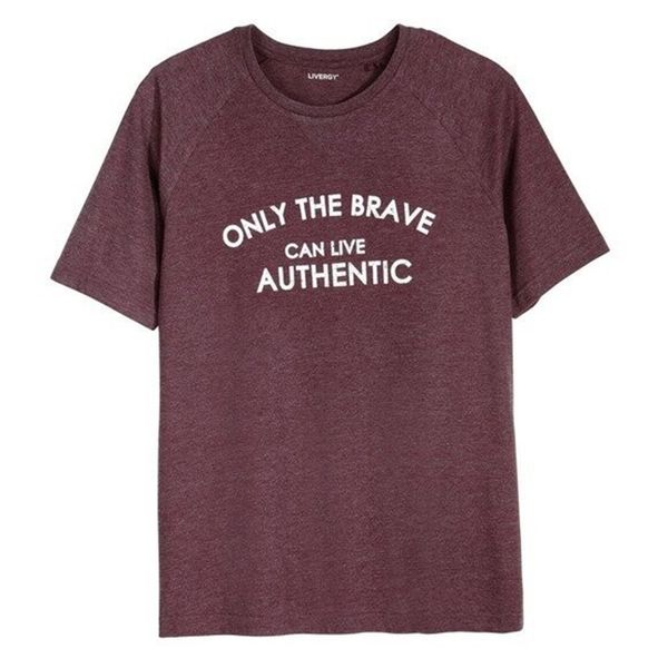 تی شرت آستین کوتاه مردانه لیورجی مدل OnlyBrave