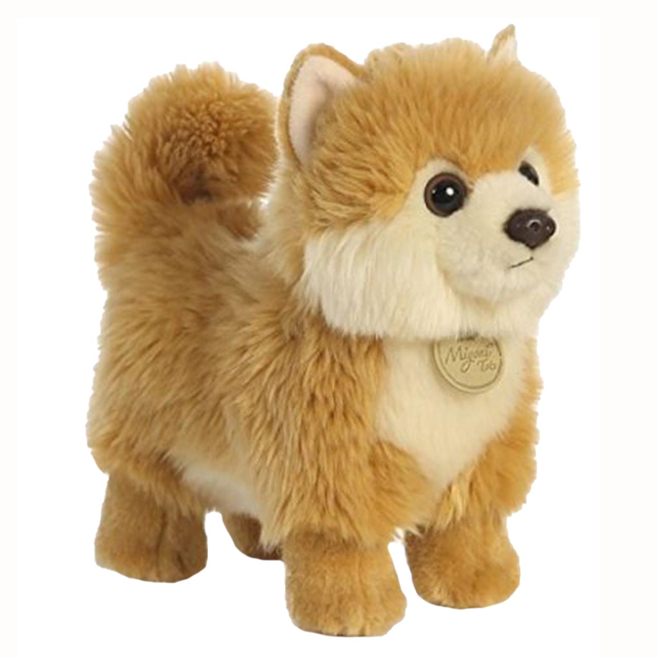 عروسک آرورا طرح سگ پامرانین مدل Miyoni Aurora Pomeranian Puppy Dog کد SZ12/935 طول 25 سانتی‌متر