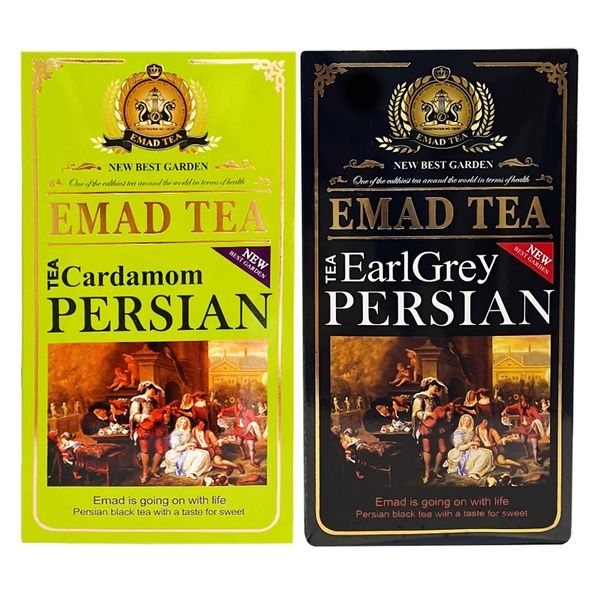 چای سیاه ایرانی عطری و چای هل عماد -400 گرم بسته 2 عددی
