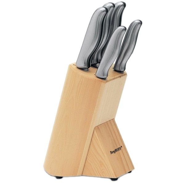 ست چاقو آشپزخانه 6 پارچه برگهف مدل Knife Block Crest