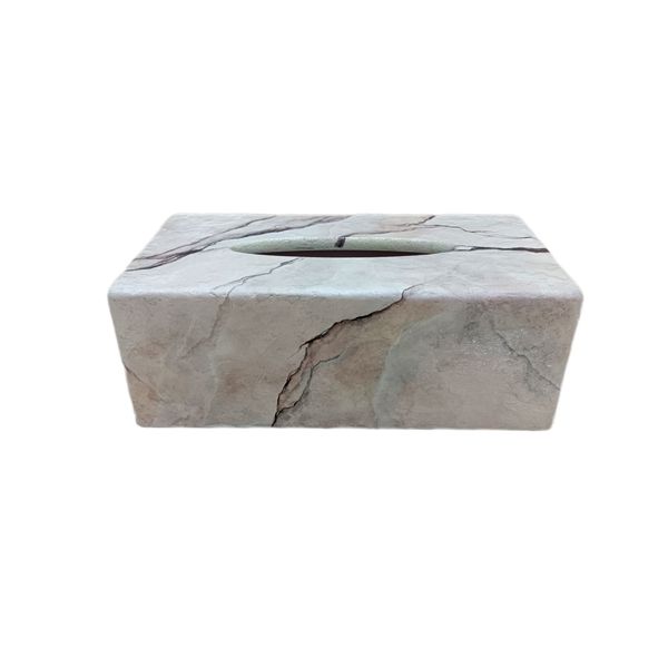 جعبه دستمال کاغذی مدل پتینه برجسته طرح سنگ