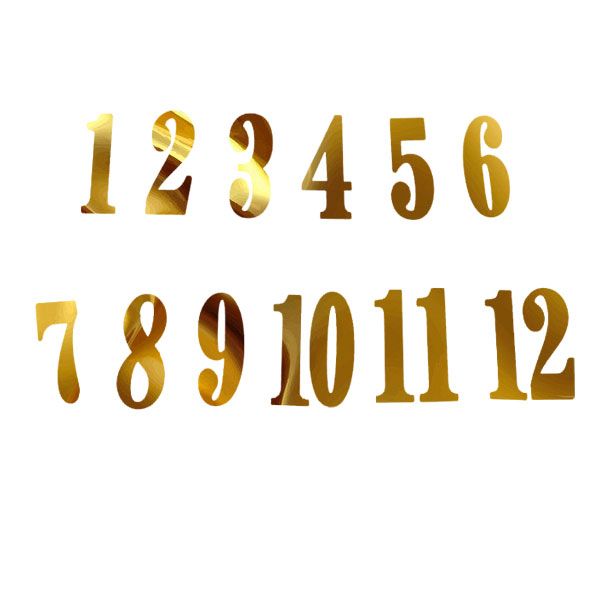 اعداد ساعت مدل لاتین مجموعه 12 عددی