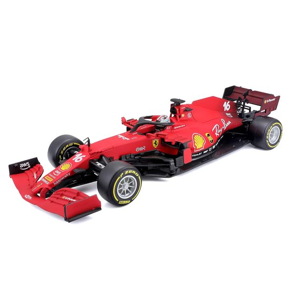 ماکت ماشین بوراگو مدل ماکت ماشین بوراگو مدل Ferrari F1  SF21 16 Compatible Charles Leclerc 2021 Formula 1