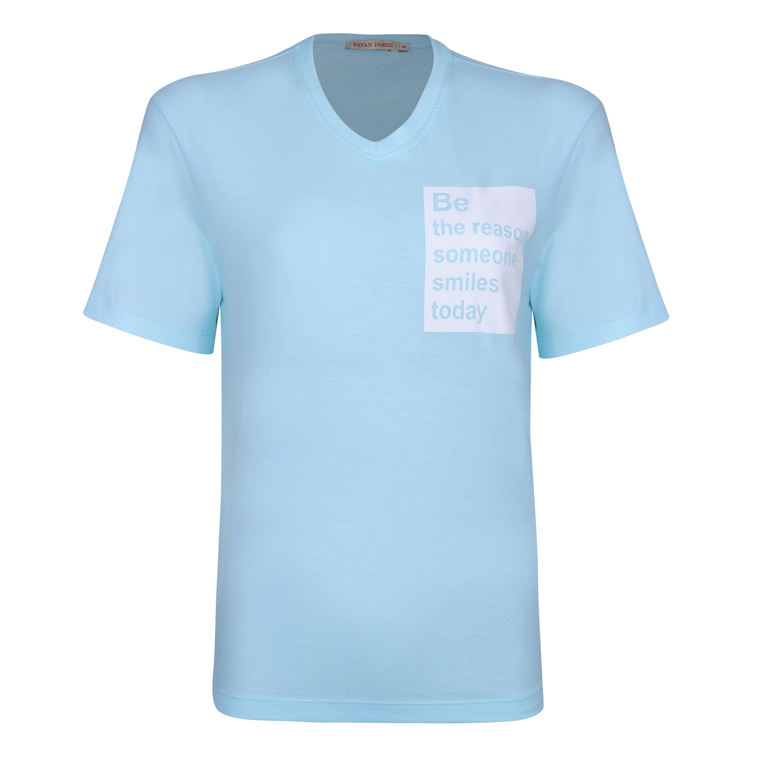 تی شرت آستین کوتاه زنانه پاتن جامه مدل نخی 131621020298297 رنگ فیروزه ای