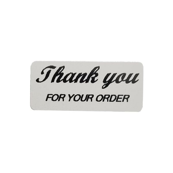 برچسب طرح تشکر از خرید مدل Thank you for your order بسته 300 عددی