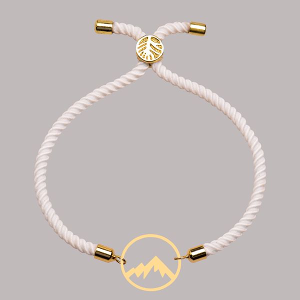 دستبند طلا 18 عیار زنانه کرابو طرح کوه مدل Kr102197