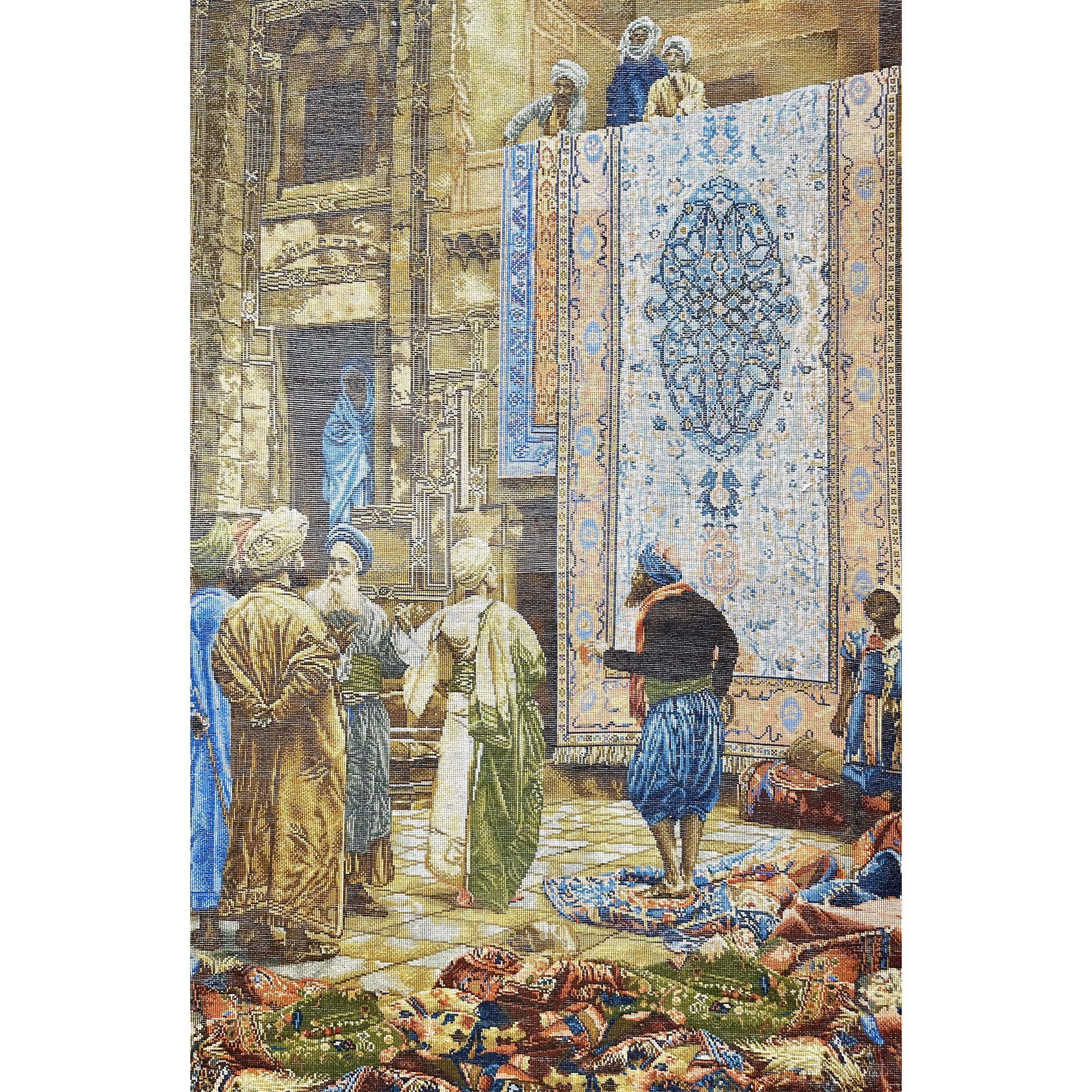 تابلو فرش دستباف فرش میرنظامی مدل بازار قاهره کد 1727