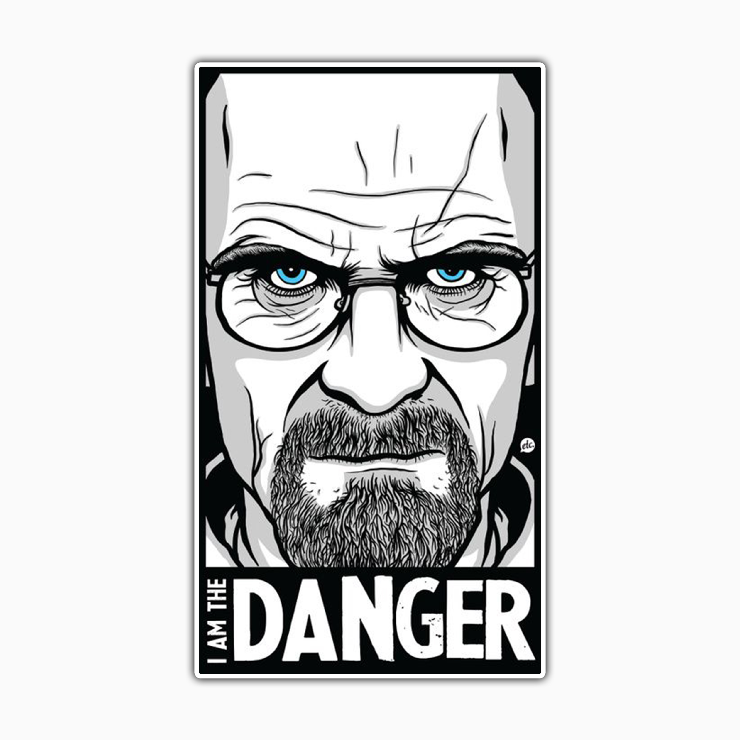 استیکر لپ تاپ و موبایل بووم طرح سریال Breaking Bad مدل Danger کد WR19