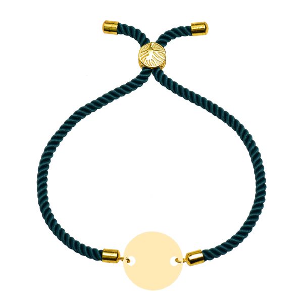 دستبند طلا 18 عیار زنانه کرابو طرح دایره مدل Kr102181