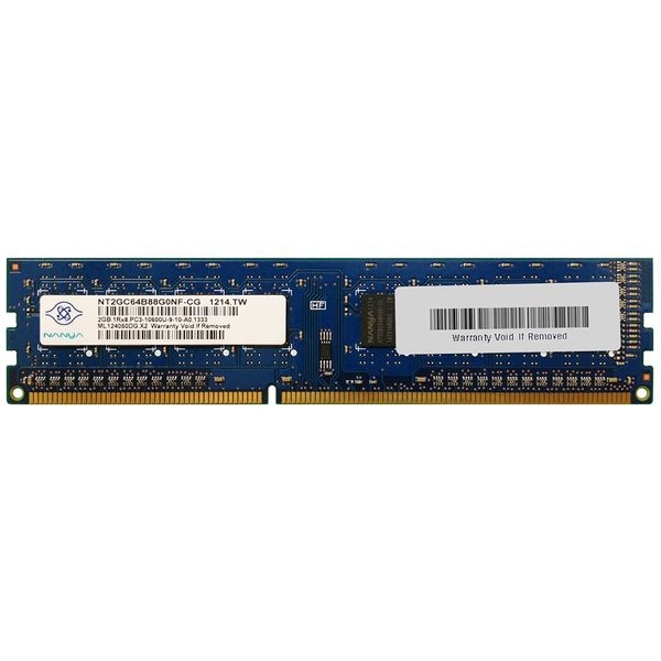 رم دسکتاپ DDR3 تک کاناله 1333 مگاهرتز CL9 نانیا مدل NT2GC64B88G0NF-CG ظرفیت 2 گیگابایت