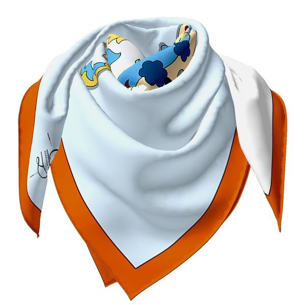 روسری زنانه بزرگ مدل گل شاه عباسی کد SAF 021