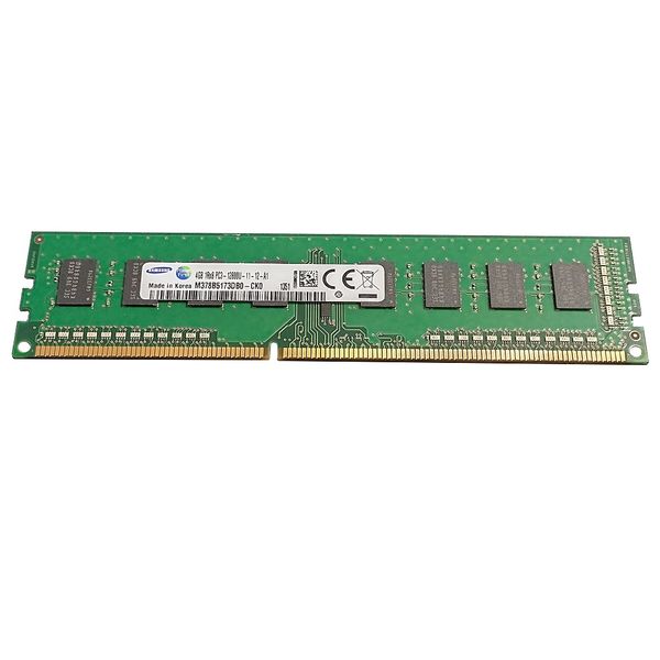 رم کامپیوتر DDR3 تک کاناله 1600 مگاهرتز CL11 سامسونگ مدل PC3-12800U ظرفیت 4 گیگابایت