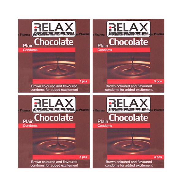 کاندوم ریلکس مدل Chocolate مجموعه 4 عددی