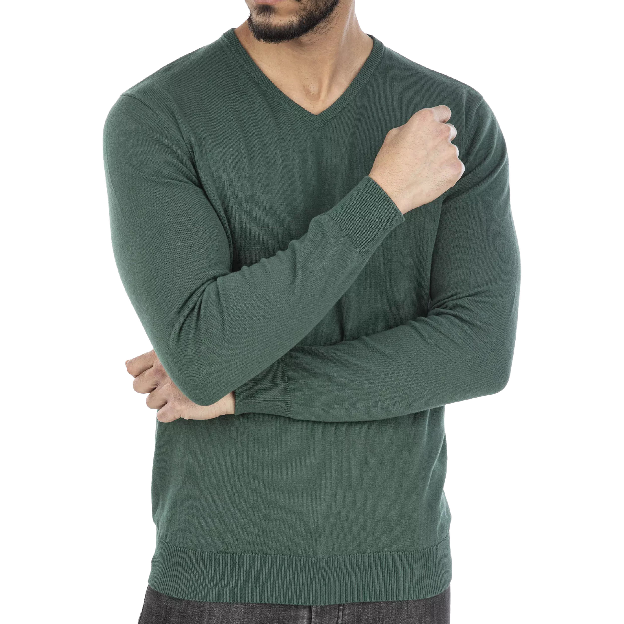 پلیور مردانه جوتی جینز مدل یقه هفت کد 1221128 رنگ سبز