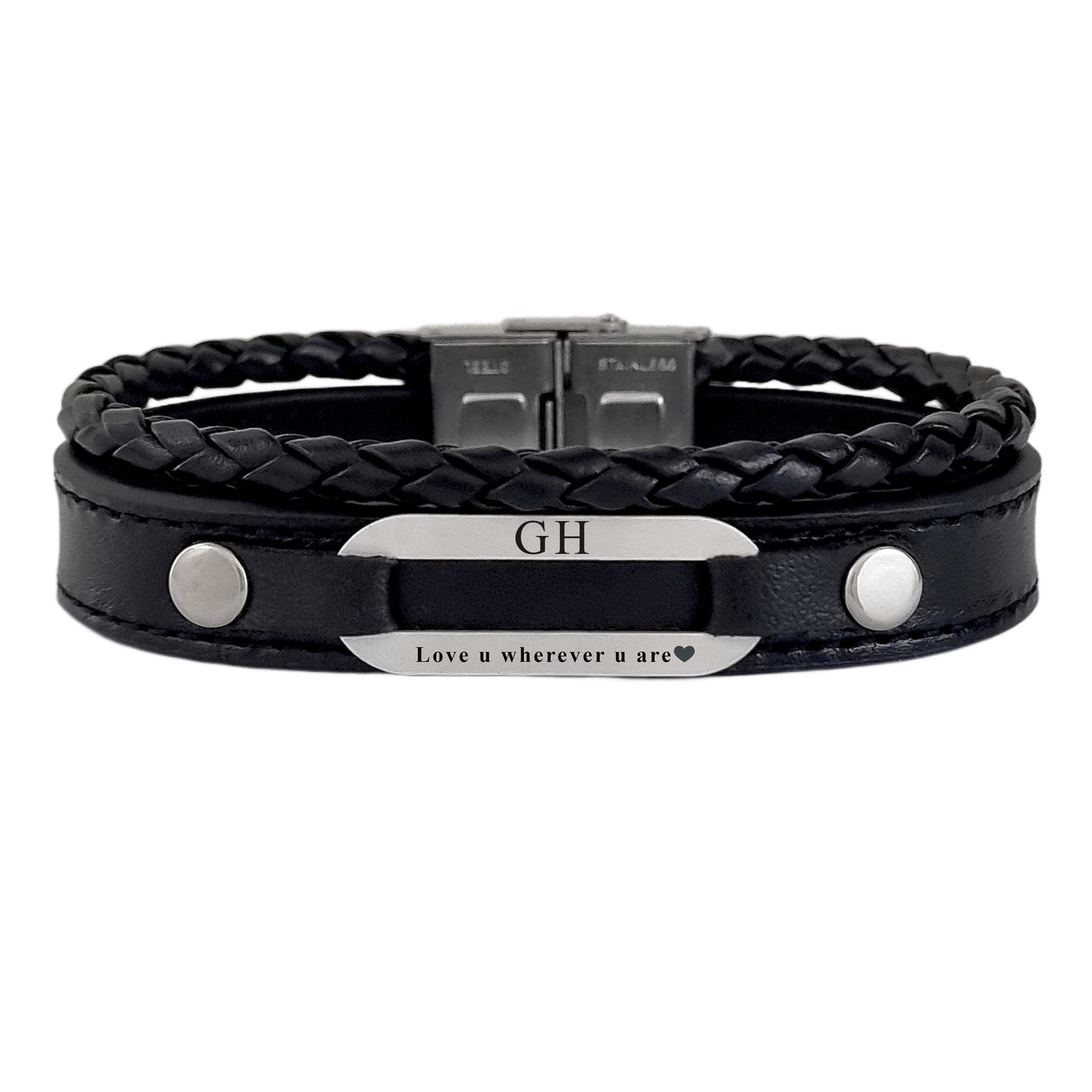 دستبند نقره مردانه لیردا مدل GH کد 72500