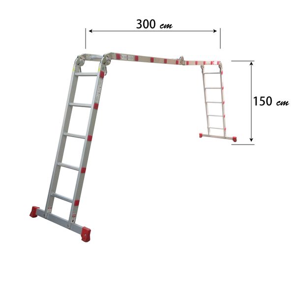 نردبان 20 پله آلوپات مدل لولادار هارمونی 6m