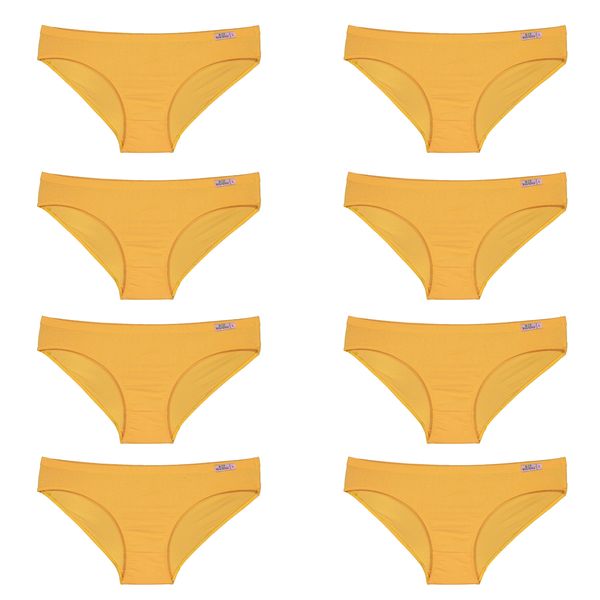 شورت زنانه برهان تن پوش مدل اسلیپ 19-03 بسته 8 عددی رنگ نارنجی
