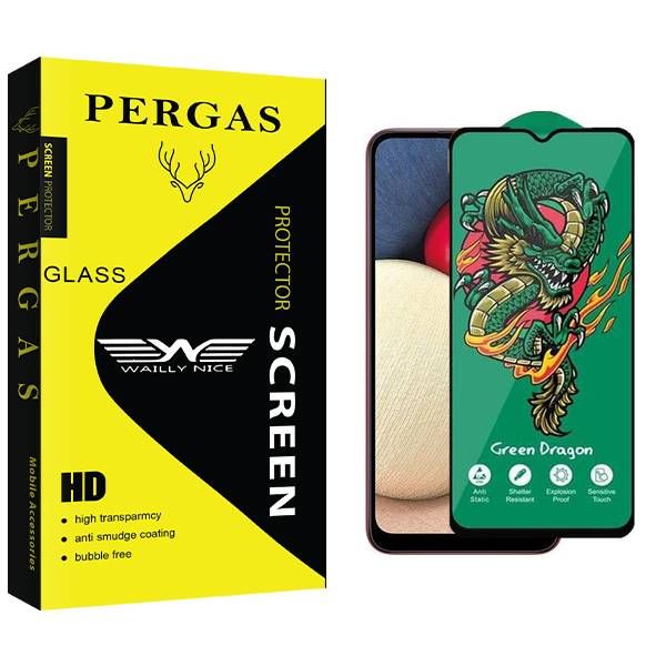 محافظ صفحه نمایش وایلی نایس مدل Pergas Green_Dragon مناسب برای گوشی موبایل سامسونگ Galaxy A02s