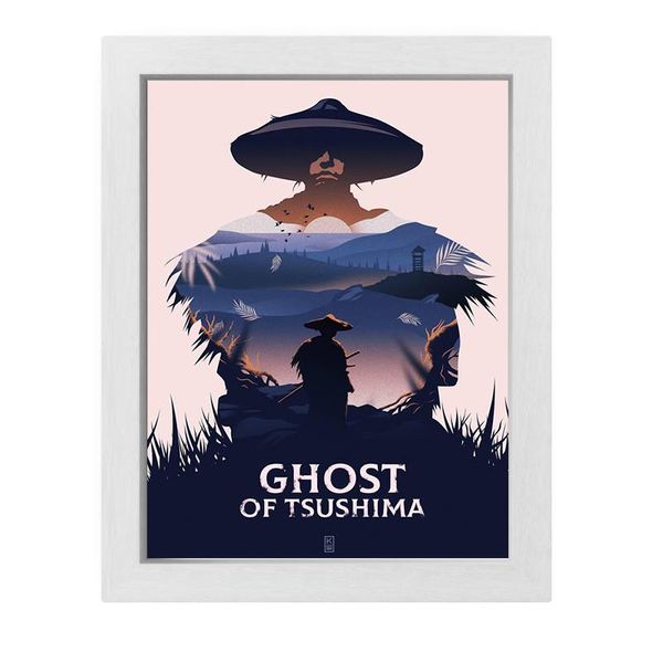 تابلو طرح بازی شبح سوشیما مدل Ghost Of Tsushima