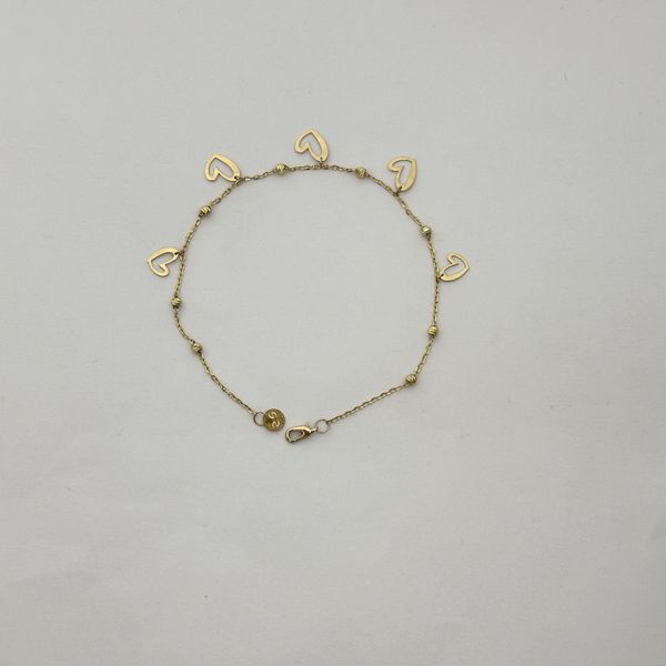 دستبند طلا 18 عیار زنانه مدل D021 طرح آویز دار