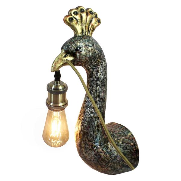 چراغ دیواری مدل طاووس به همراه لامپ طرح ادیسیونی