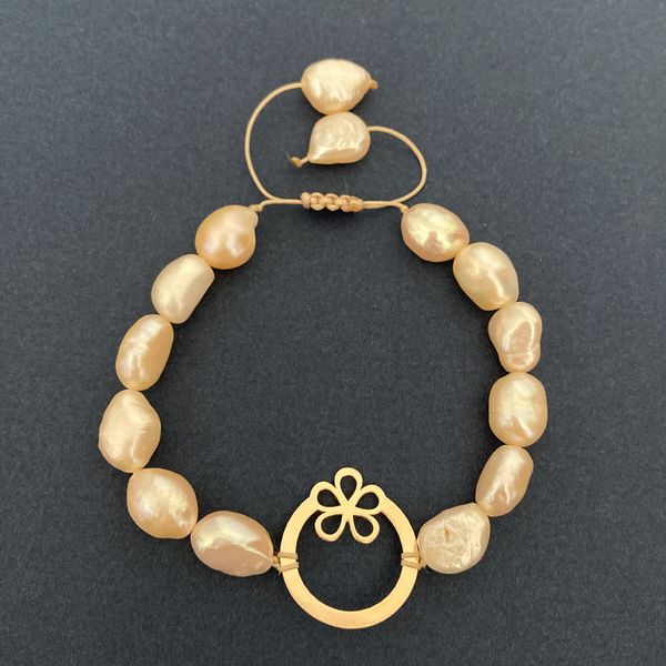 دستبند طلا 18 عیار زنانه الماسین آذر مدل TANAZGOL03