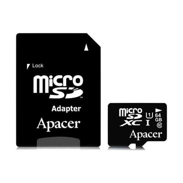 کارت حافظه‌ی میکرو SD اپیسر UHS-I کلاس 10 - 64 گیگابایت با آداپتور