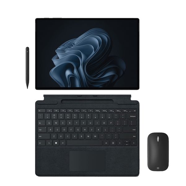 تبلت مایکروسافت مدل Surface Pro 8-i7 ظرفیت 256 گیگابایت و رم 16 گیگابایت به همراه کیبورد Signature Black و قلم Slim Pen 2