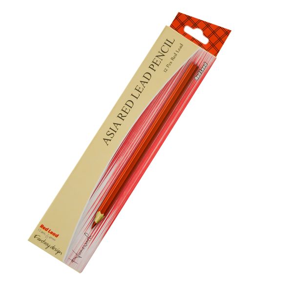 مداد قرمز آسیا کد 1  بسته 12 عددی